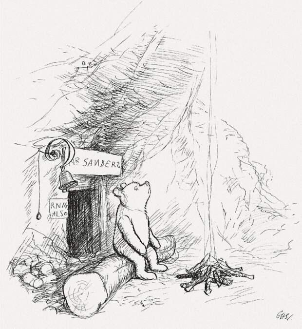 Эрнест Шепард. Иллюстрация к произведению «Винни Пух». 1926