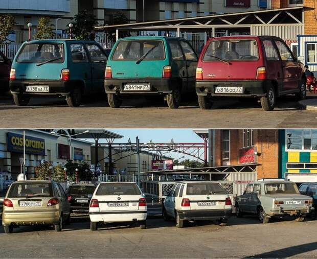Небольшой срок хранения вынуждал продавцов вешать номера на всякий автомобильный хлам — за месяц можно было не найти покупателя. Для этих целей часто используют «Оку» — транспортного налога на неё нет, ОСАГО недорогое, а отдать машину ввиду её невысокой стоимости можно вместе с табличками