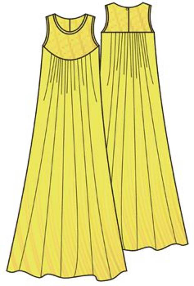 Выкройки платьев: длинное платье в пол для полных - Бесплатные выкройки для шитья одежды. Porrivan