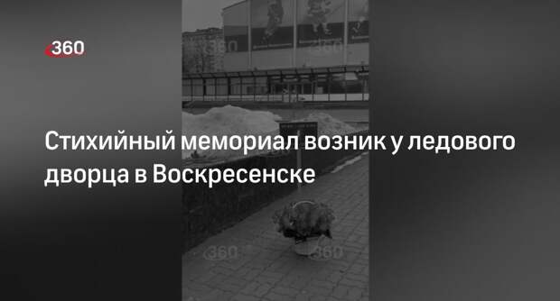 Хоккеисты возложили цветы к стихийному мемориалу у «Химика» в Воскресенске