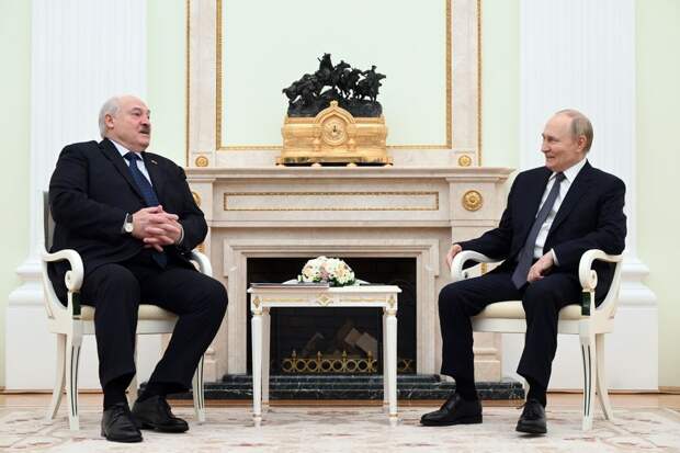 Президент России Владимир Путин и президент Белоруссии Александр Лукашенко