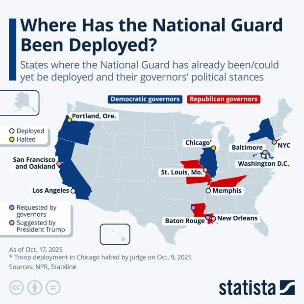 Infographic: Where Has the National Guard Been Deployed? | Statista