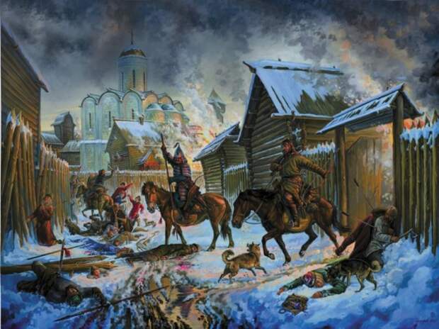 Русские города сопротивлялись, и монголы разрушали их беспощадно.