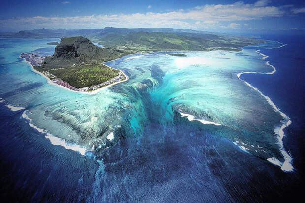 14. Подводный водопад, остров Маврикий красота природы, природные феномены, природные явления