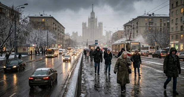 На Москву надвигается резкое похолодание со снегом
