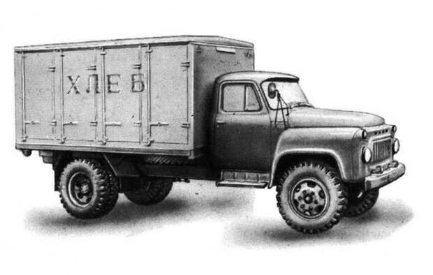 Абсолютная классика — ГЗСА-3704 для перевозки хлеба на шасси ГАЗ-52−01.  ГЗСА, газ