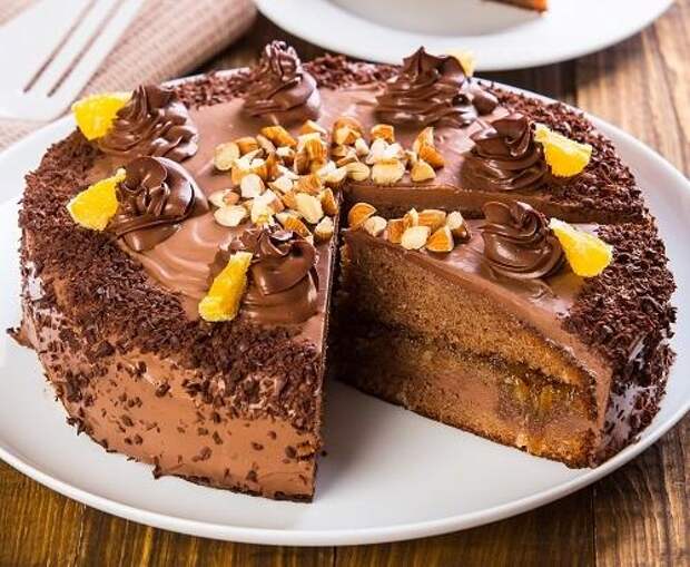 Шоколадный торт с апельсинами/Фото: К. Виноградов/BurdaMedia
