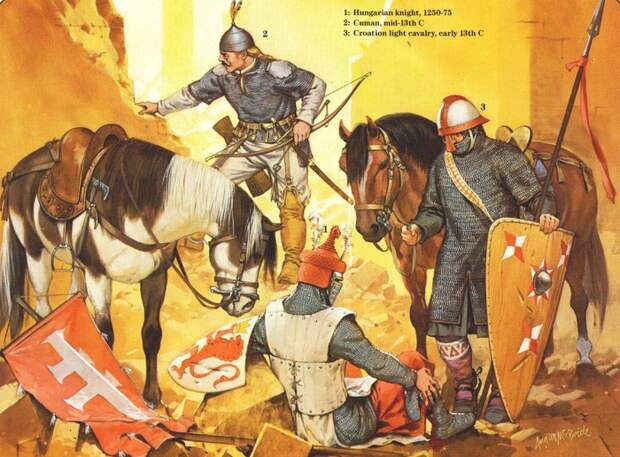 Венгры, хорваты и половцы безуспешно пытались противостоять монголам.
