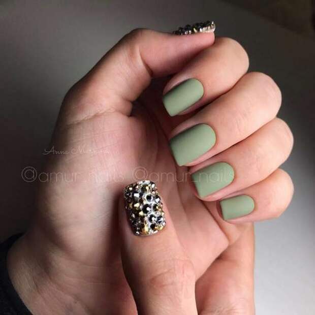 Матовые короткие ногти: 53 шикарные идеи