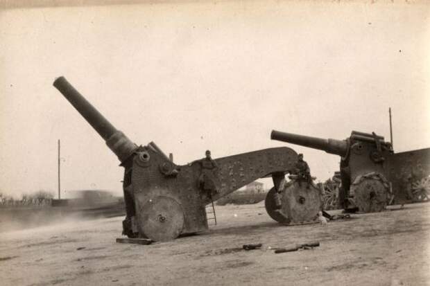 Итальянская тяжелая артиллерия. 1918 год.