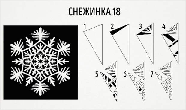 20 схем восхитительных снежинок из бумаги