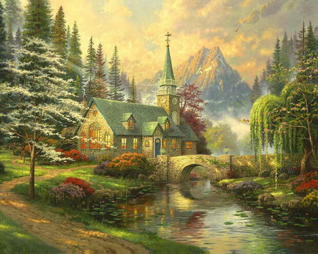 Дом, милый дом. Автор: Thomas Kinkade.