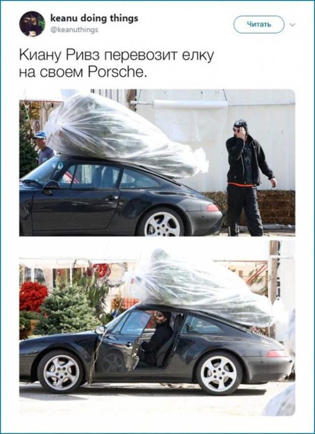 В сети выкладывают фотографии, на которых самый искренний актер Голливуда делает забавные вещи