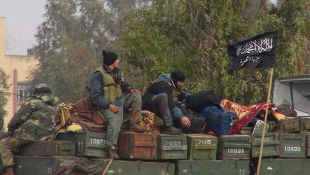 Боевики террористической группировки Джебхат ан-Нусра* в провинции Идлиб. Архивное фото