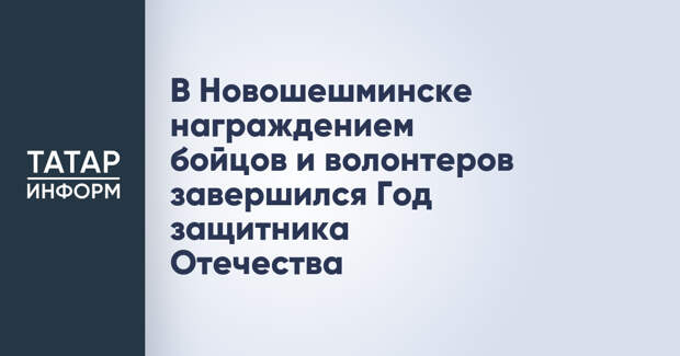 В Новошешминске награждением бойцов и волонтеров завершился Год защитника Отечества