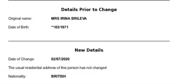 Жена Брилева вслед за мужем получила британское гражданство