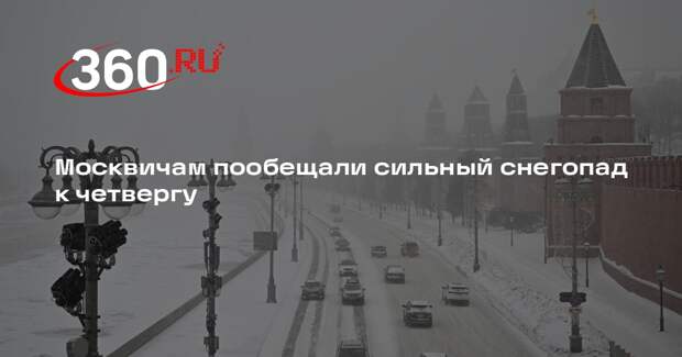 Москвичам пообещали сильный снегопад к четвергу