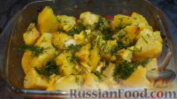 Фото к рецепту: Картофель с чесноком и майонезом