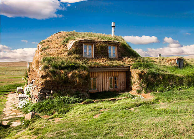 Традиционный дом в Исландии