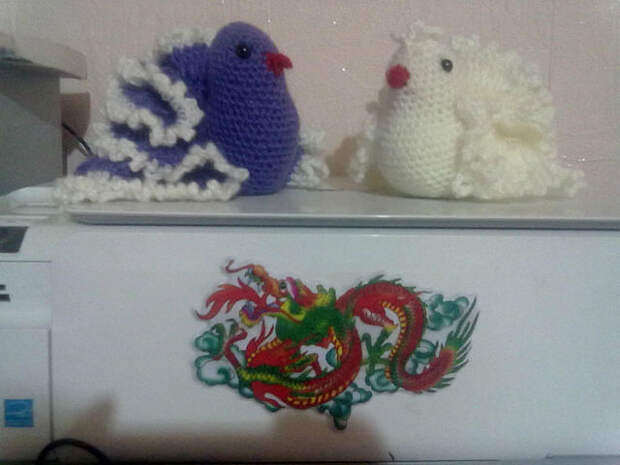 Вязаные голуби крючком Вязаные голуби крючком