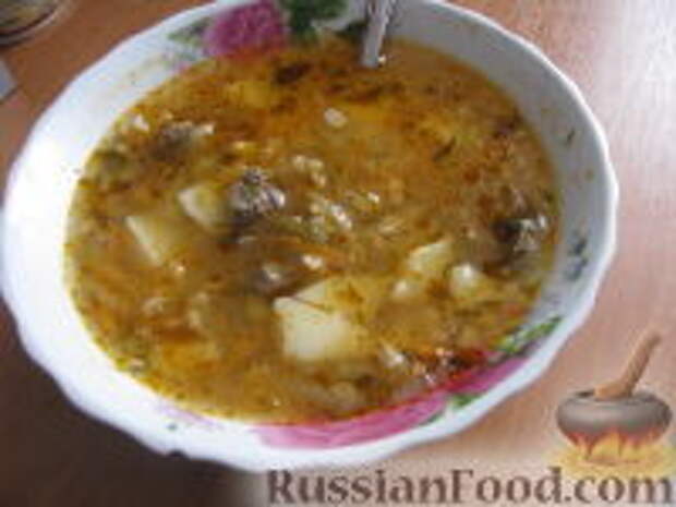 Фото к рецепту: Рассольник с потрохами