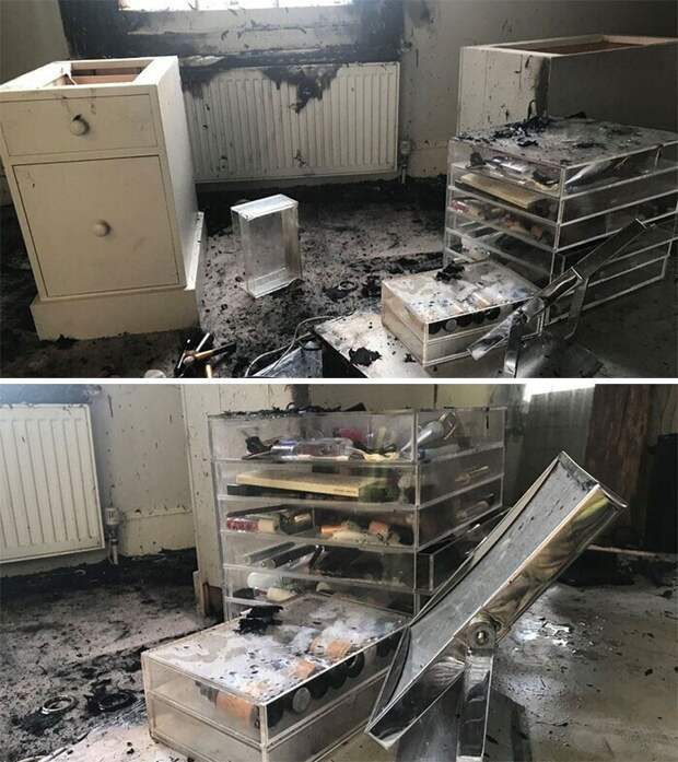 В квартире случился пожар из-за лучей, отражавшихся от большого зеркала в спальне В квартире случился пожар из-за лучей, отражавшихся от большого зеркала в спальне
