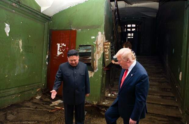 Недавняя встреча Трампа с Ким Чен Ыном обросла толстым слоем фотожаб визит трампа в корею, ким чен ын, мемы, политика, трамп, фотожабы