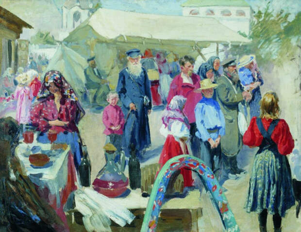 И. С.Куликов, Базар у карусели И. С.Куликов, Базар у карусели