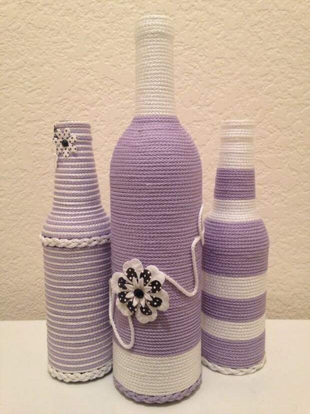 Поделки из стеклянных бутылок