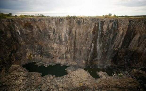 Пока все отвлеклись, в Африке практически пропал один из самых знаменитых водопадов мира - Виктория.