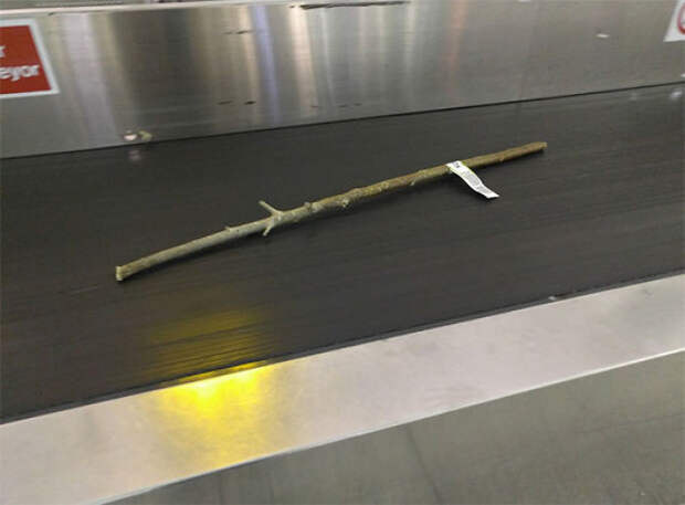 Someone Checked In A Stick At The Airport