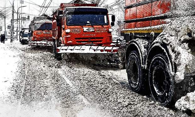 Орловские чиновники и коммунальщики продолжают борьбу со снежными завалами