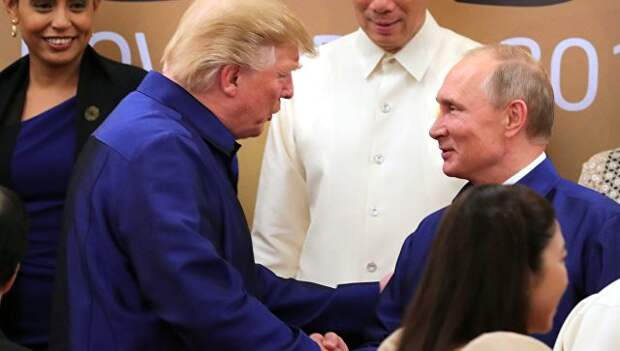 Президент РФ Владимир Путин и президент США Дональд Трамп. Архивное фото Президент РФ Владимир Путин и президент США Дональд Трамп. Архивное фото