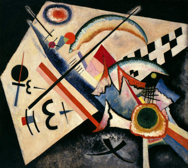 Белый крест, Василий Кандинский, 1922 год. (Данное произведение искусства находится в коллекции Пегги Гуггенхайм). \ Фото: blogspot.com.