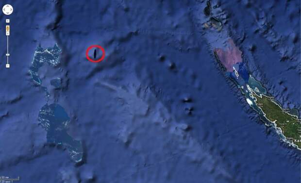 Как Гугол-карты показывали остров Сэнди.
