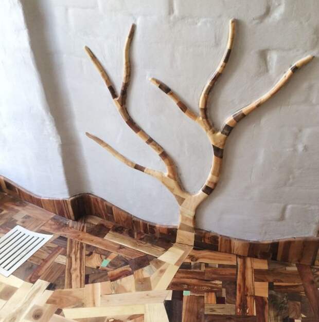Дизайнерский пол из древесины (14 фото)
