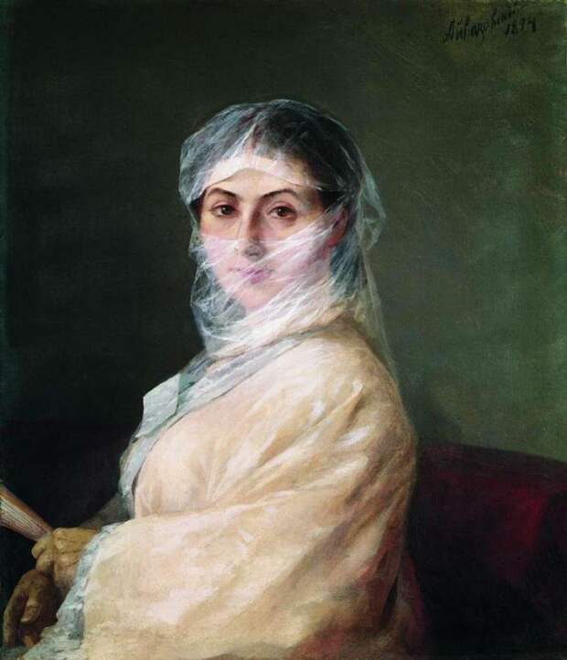 Портрет жены художника Анны Бурназян. 1882 - Айвазовский Иван Константинович