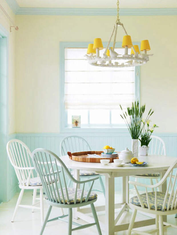 Кухня в цветах: голубой, бежевый. Кухня в стилях: минимализм.