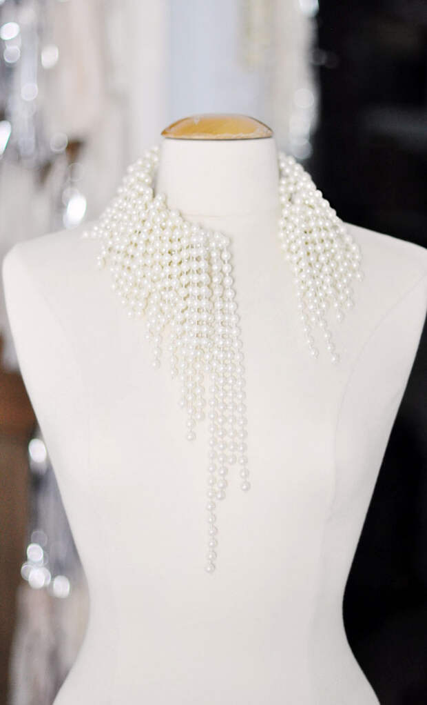 DIY ожерелье Dior жемчуг асимметричной ожерелье