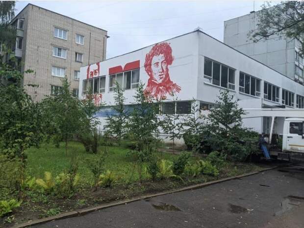 В Тверской области на стене библиотеки появилось новое граффити