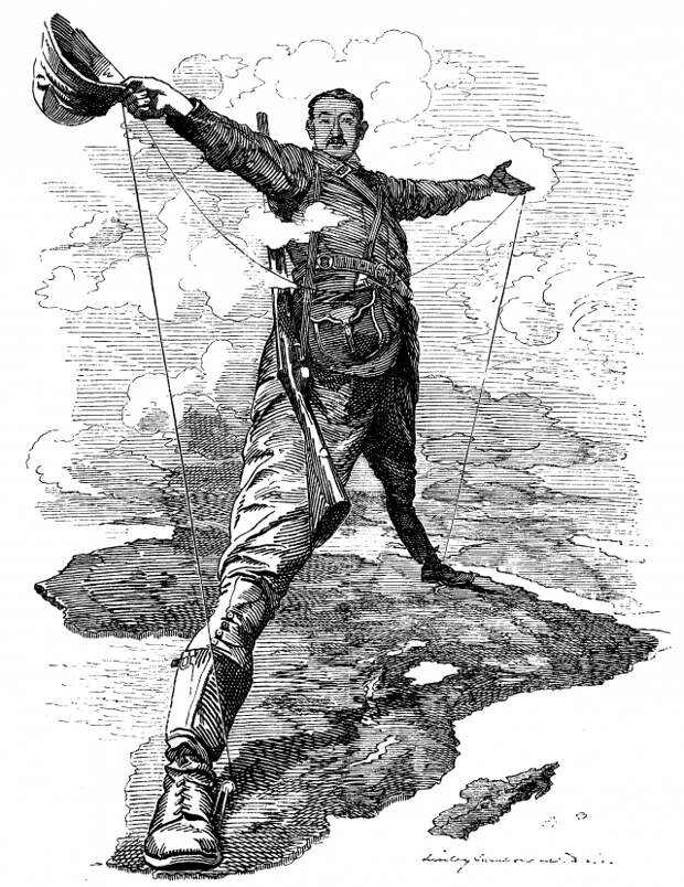 Эдвард Линли Самборн. Карикатура на Родса в журнале Панч. 1892