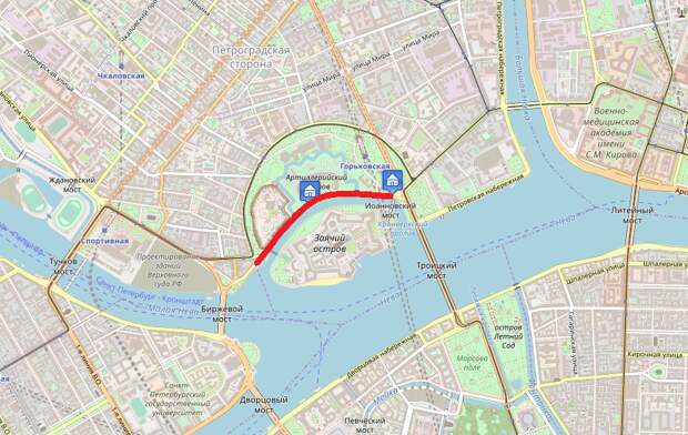 Где находится петроградский остров Движение транспорта перекроют по Кронверкской набережной из-за съемок фильма в П