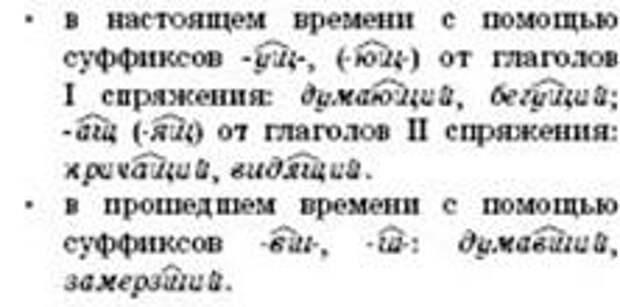 План морфологический разбор причастия 8 класс