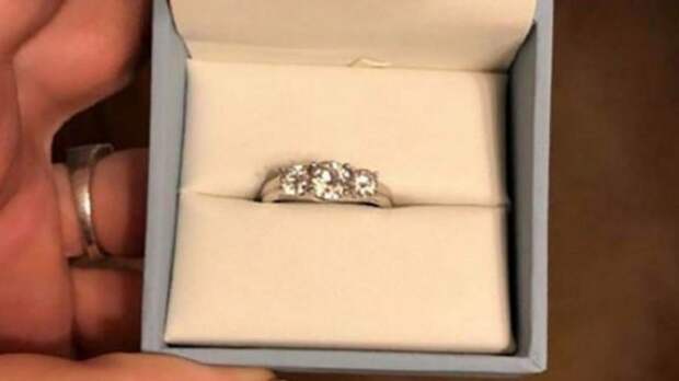 A woman found her diamond ring before the proposal and reportedly