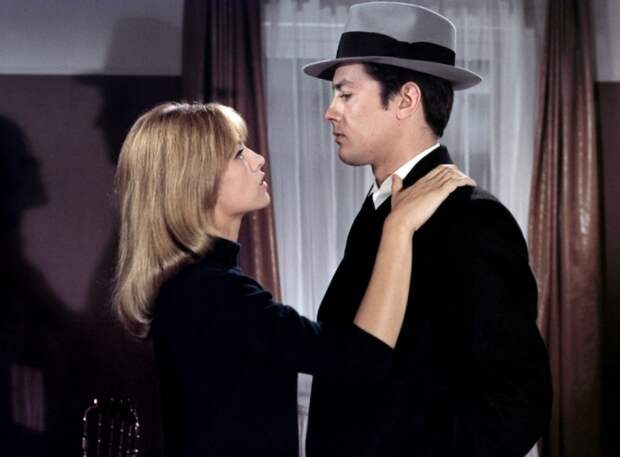 Натали Делон и Ален Делон. Фото / Nathalie Delon and Alain Delon photo. Самурай / Le Samouraï. 1967