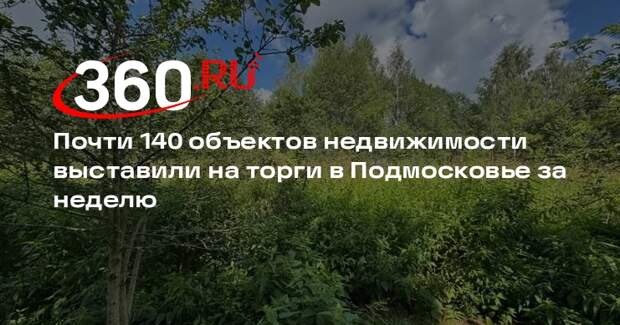 Почти 140 объектов недвижимости выставили на торги в Подмосковье за неделю