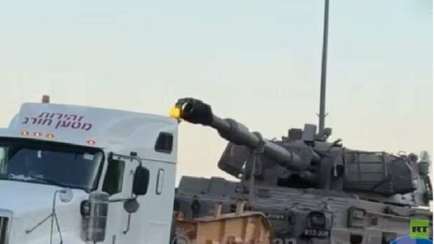 Появилось видео переброски военной техники Израиля к границе с Ливаном