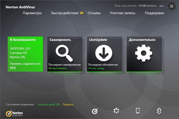 Norton AntiVirus 2014 на 180 дней бесплатно