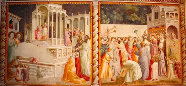 Представление Марии и ее помолвка. Эта фреска - самое известное произведение Таддео Гадди.