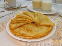 Фото к рецепту: Заварные блины на ряженке и молоке